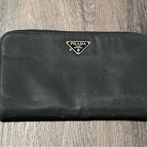 Prada Black Nylon Wallet